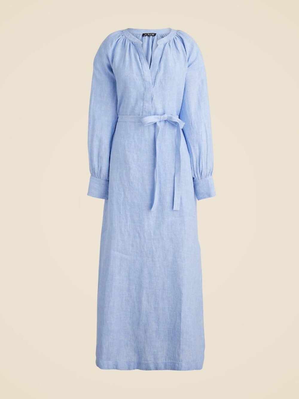 J. Crew Cabana Maxi Dress Linen Belted 2025 CI919 Vacation French Blue MT/M Tall
